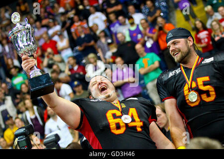 Football americano, Campionato Europeo 2010, Germania vs. Francia nel gran finale il 31 luglio 2010 della Commerzbank Arena Foto Stock