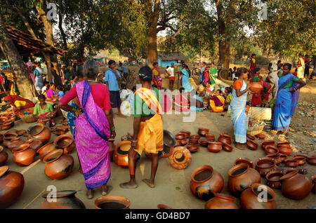 Mercato tribale Foto Stock