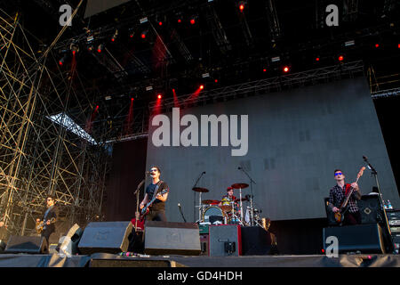 Monza Italia. 09 luglio 2016. Il Welsh rock band Stereophonics si esibisce dal vivo sul palco di Parco di Monza durante i giorni di festa Foto Stock