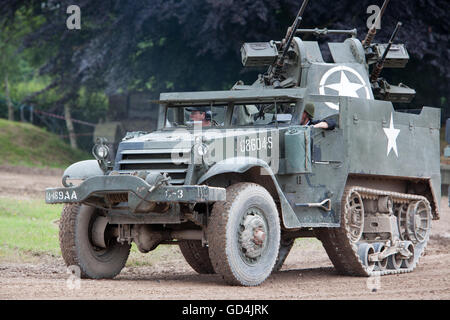 M16 Pistola più metà di carrozza via a Tankfest 2016 Foto Stock