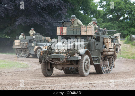 Tankfest, bovington, 2016 M5A1 American mezza via Foto Stock