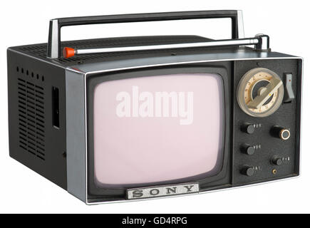 Broadcast, televisione, Sony, Micro-TV 5-303 e, radio a transistor Early, Giappone, 1963, diritti aggiuntivi-clearences-non disponibili Foto Stock