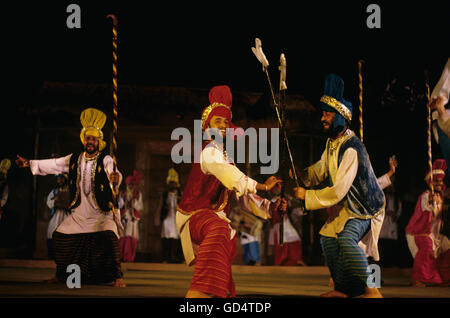 Ballo di Bhangra Foto Stock