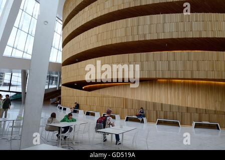 Neue Oper, Innenraum, Oslo, Norwegen, Europa, Foto Stock