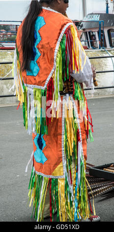 Indian sud americani in visita a Whitby Yorkshire Ray Boswell Foto Stock