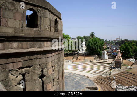 Bastioni di Shaniwarwada Foto Stock