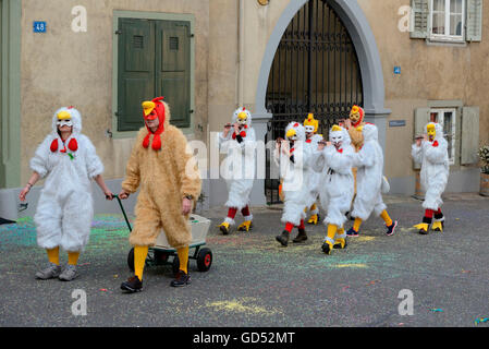 Il Carnevale di Basilea, gruppo con tubi, Basilea, Svizzera Foto Stock