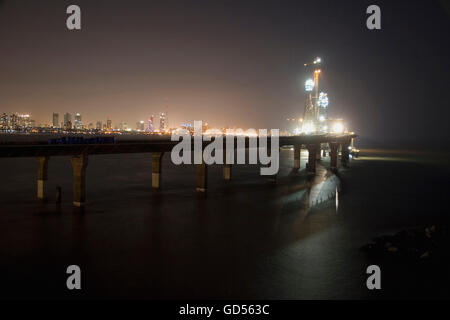 Costruzione di Bandra worli sealink Foto Stock