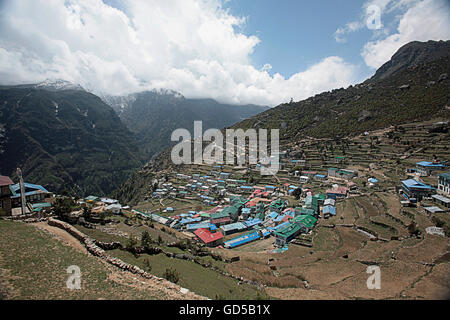 Namche Bazaar Foto Stock