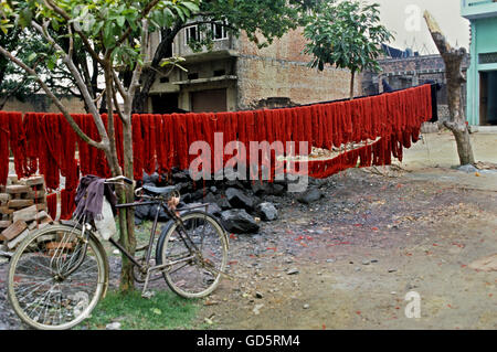 Tessitori di tappeti Foto Stock