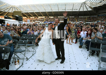 Lionel Richie concerto, presso il Liberty Stadium, Galles del Sud Foto Stock