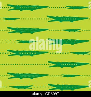 Coccodrillo modello senza giunture Illustrazione Vettoriale