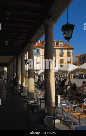 Astorga, piazza principale, Plaza Mayor, Via de la Plata, Ruta de la Plata, provincia di León, Castilla y Leon, Camino de Santiago, modo di St James, Spagna, Europa Foto Stock