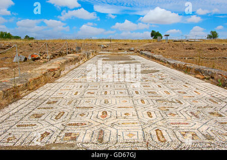 Le rovine della villa romana di Pisoes, Beja, Alentejo, Portogallo Foto Stock