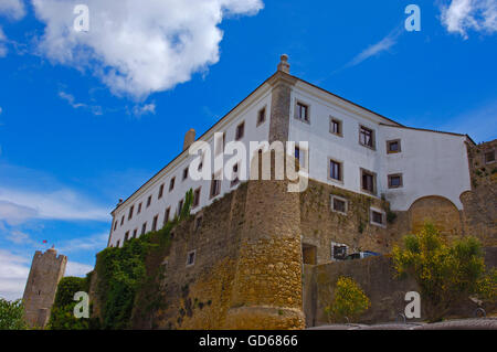 Palmela, Palmela castello oggi Pousada-hotel, distretto di Setubal, Serra de Arrabida, Portogallo, Europa Foto Stock