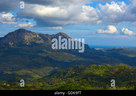 A Gaucin, Sierra Bermeja, Serrania de Ronda, provincia di Malaga, Andalusia, Spagna Foto Stock