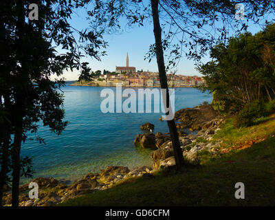 Rovigno,Croazia fine giorno tramonto,cartolina Foto Stock