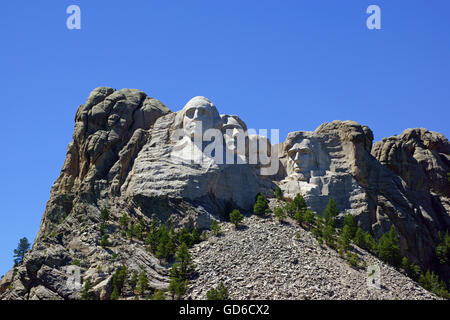 Il monte Rushmore Monumento Nazionale scolpire nel Black Hills del Dakota del Sud Foto Stock