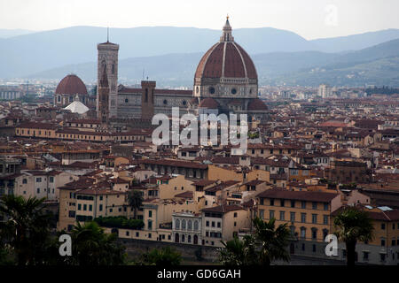 Vista sulla città di Firenze - Firenze - da Piazzale Michelangelo Firenze Italia Foto Stock