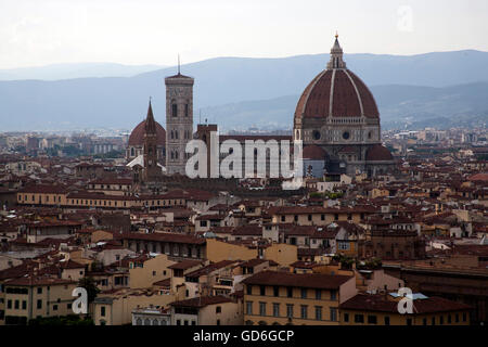 Vista sulla città di Firenze - Firenze - da Piazzale Michelangelo Firenze Italia Foto Stock