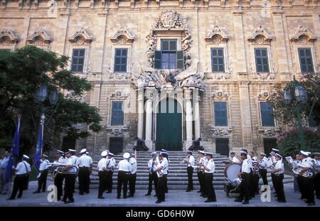 L'Auberge de La Castiglia nella Città Vecchia di La Valletta a Malta in Europa. Foto Stock