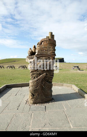 Le Scogliere di Moher (Aillte un Mhothair) in The Burren regione nella contea di Clare, Irlanda Foto Stock