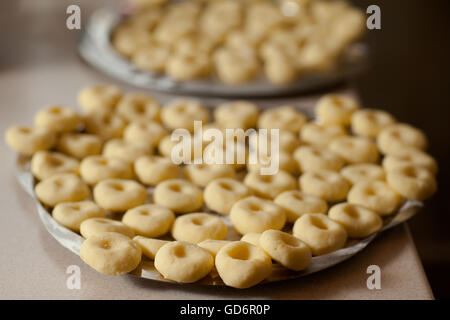 Serie di fatti in casa a base di noodle slesia Foto Stock
