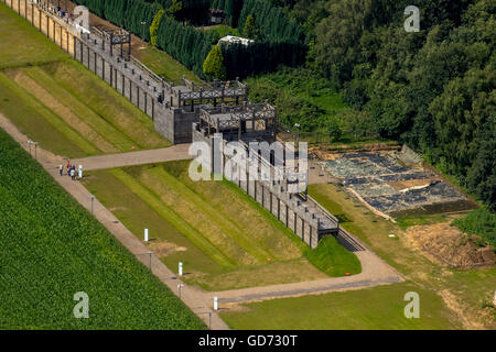 Antenna, agricoltura Westfalen Lippe, Römermuseum Weseler Straße, fortificazione di RömerMuseum su Silverberg, Palisardenwall, Foto Stock