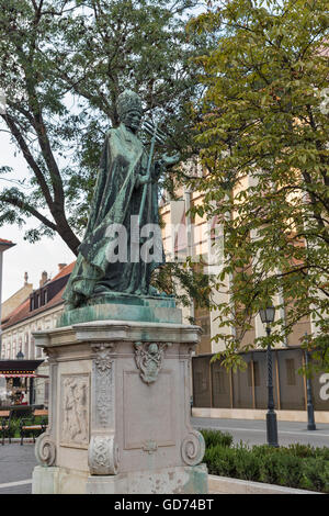 Statua di Innocenzo XI Papa a Budapest, Ungheria Foto Stock