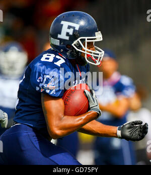 Football americano, Campionato Europeo 2010, Francia vs. Gran Bretagna, Wetzlar, Hesse Foto Stock