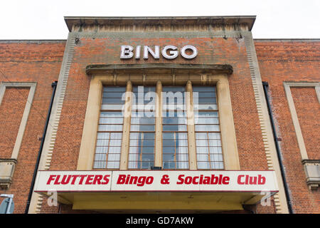 La sventola Bingo e socievole edificio Club Rushden Northamptonshire REGNO UNITO Foto Stock