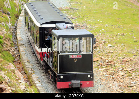 Snowden ferrovia di montagna del Galles Llanberis Foto Stock