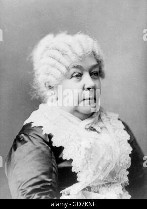 Elizabeth Cady Stanton (1815- 1902), un americano suffragist, attivista sociale, la verità, e figura di primo piano dei primi diritti delle donne del movimento. Foto scattate tra il 1880 e 1902. Foto Stock