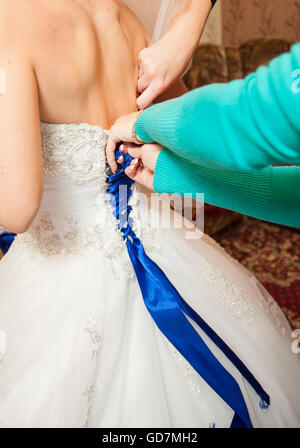Sposa lace up Corset Dress Foto Stock