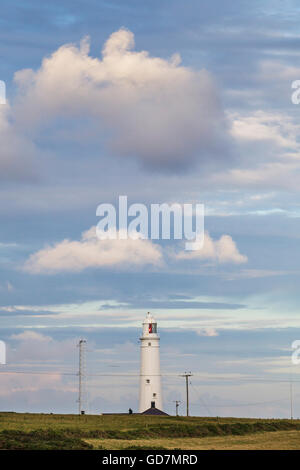 Nash Point Lighthouse nel Vale of Glamorgan Foto Stock