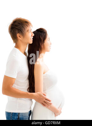 Durante la gravidanza il padre e la madre sono in attesa di un bambino Foto Stock