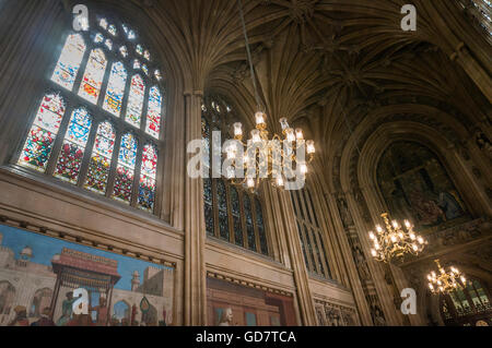 Santo Stefano Hall, Palazzo di Westminster, Londra, Regno Unito Foto Stock