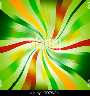 Abstract stagionale verde sullo sfondo a spirale Foto Stock