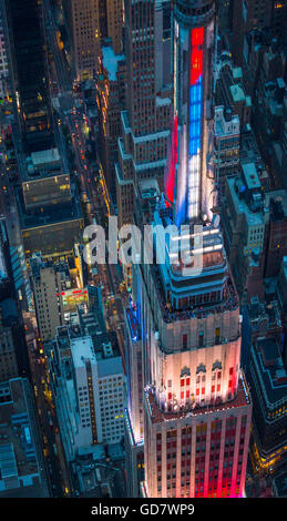 L' Empire State Building è un 102-story landmark Art Deco grattacielo a New York City, Stati Uniti Foto Stock