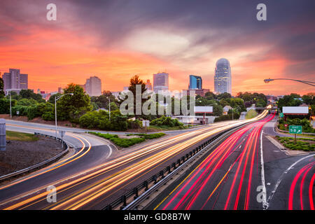 Winston-Salem, North Carolina, Stati Uniti d'America skyline. Foto Stock