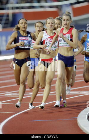 Amsterdam, Olanda. 10 Luglio, 2016. Il Campionato Europeo di Atletica. R&#xe9;nelle lamote 2a in campo femminile 800m ai Campionati Europei © Azione Sport Plus/Alamy Live News Foto Stock