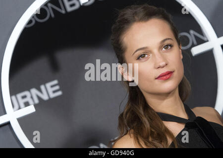 Madrid, Spagna. 13 Luglio, 2016. Alicia Vikander assiste "Jason Bourne' photocall a Villamagna Hotel a luglio 13, 2016 a Madrid, Spagna. | Verwendung weltweit/picture alliance © dpa/Alamy Live News Foto Stock