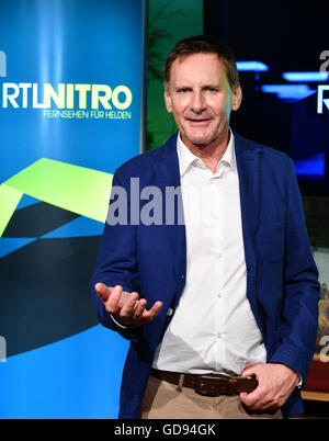 Berlino, Germania. 14 Luglio, 2016. Peter Illmann pone durante la RTL-Nitro presentazione di programmazione in PanAm Lounge a Berlino, Germania, 14 luglio 2016. Foto: Jens KALAENE/dpa/Alamy Live News Foto Stock