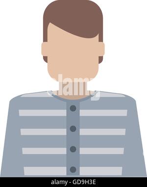 Carcere detenuto icona Illustrazione Vettoriale