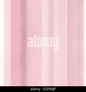 Acquerello senza giunture con sfondo dipinto a mano delle strisce nelle rose rosa. Delicato, modello femminile perfetto per un matrimonio o un BAB Foto Stock