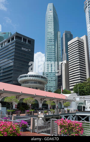 Gli edifici del CBD di Clifford Square, Marina Bay, zona centrale, Singapore Island (Pulau Ujong), Singapore Foto Stock