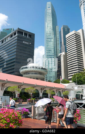 Gli edifici del CBD di Clifford Square, Marina Bay, zona centrale, Singapore Island (Pulau Ujong), Singapore Foto Stock