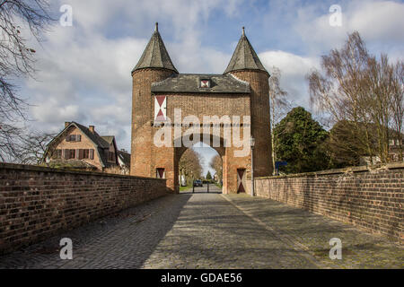 Klever city gate nella vecchia città romana di Xanten, Germania Foto Stock