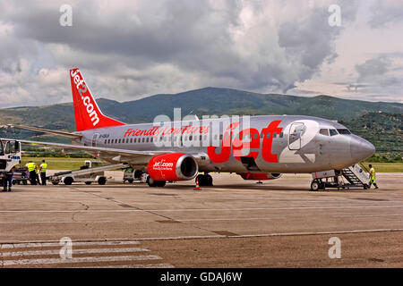 Jet2 aeromobili all'aeroporto di Spalato, Croazia. Foto Stock