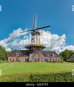 Roderwolde,Drenthe,Mulino a vento chiamato Woldzigt Foto Stock